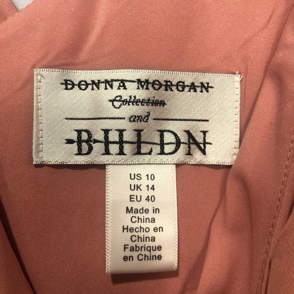BHLDN x Donna Morgan Sabine Satin Maxi Mauve Dress US 10 - Picture 5 of 10